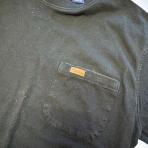 Pendleton Pocket T Shirt Mens Large Black Cotton Short Sleeve Leather Brand Tag